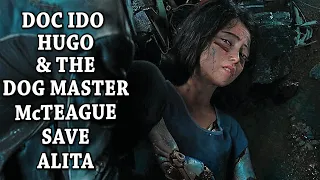 Alita is saved by Doc Ido, Hugo, and The Dog Master McTeague (2019) Alita: Battle Angel Movie Clip