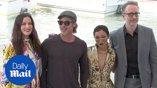 Liv Tyler and Brad Pitt arrive at the Venice Film Festival