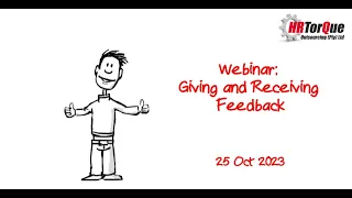 Webinar -  Giving and Receiving feedback