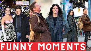 Hawkeye Cast Funny Moments And Bloopers | Jeremy Renner | Hailee Steinfeld | Marvel | Disney Plus