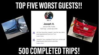 Top Five WORST Renters in Our 500 COMPLETED TRIPS On Turo!