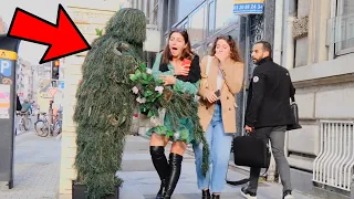 Bushman Prank : She Gets Very Scare and This Happens!!