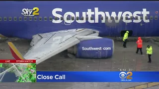 Plane Skids Off Runway At Burbank Airport