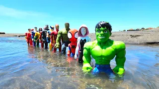 AVENGERS SUPERHERO, TEAM HULK SMASH VS SPIDER-MAN 4 STORY, CAPTAIN AMERICA, AQUAMAN, IRON MAN