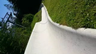 Crashing on the Alpine Slide in Biberwier