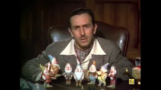 A young Walt Disney introduces the Seven Dwarves from Snow White