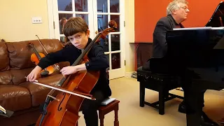 Концерт Дворжака ч.1, урок с пианистом, Миша.Practice with piano: Dvorak cello concerto, m.1 Misha,9