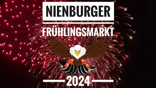 Höhenfeuerwerk zum Frühjahrsmarkt in Nienburg 2024 //#eaglefireworks   #feuerwerk #nienburg