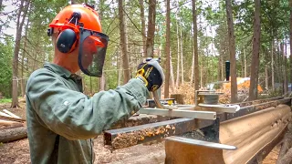 Chainsaw Milling- How it Works.  Granberg Alaskan Small Log Mill G777 #12