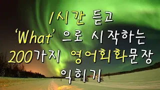 1시간 듣고 'What' 으로 시작하는 200가지 영어 기초회화 문장 익히기 | Study English in Korean