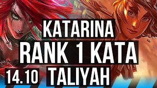 KATARINA vs TALIYAH (MID) | Rank 1 Kata, 12 solo kills, Rank 8, Legendary | TR Challenger | 14.10