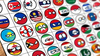 Drawing all the ASIAN COUNTRYBALLS / How to draw  COUNTRYBALLS