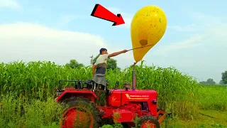 Tractor Vs Big Balloon Experiment 🎈ll We didn't Expect That 👌❤️😳 ll @AravaliExperiments