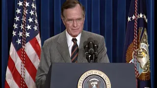 MT1446 and MT1447 News Briefing on the End of the Gulf War-01 March 1991