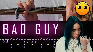 How to play 'Bad Guy (Billie Eilish)' Guitar Tutorial [TABS] Fingerstyle