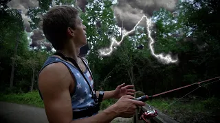 Getting caught in a THUNDERSTORM while Creek Fishing!