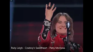 Ruby Leigh The Voice Edited Song only Cowboy's Sweetheart  Patsy Montana