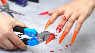 Weirdest NAIL ART that should NOT EXIST / Crazy Stop Motion Cooking ＆ ASMR