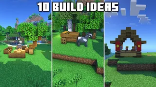 +10 minecraft OUTDOOR build ideas and tutorial #minecraft  #tutorial