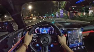 2023 Mercedes-AMG SL 63 POV Night Drive  (3D Audio)(ASMR)