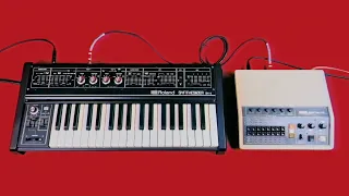 roland sh-2 & korg rhythm-55 clock sync jam 1