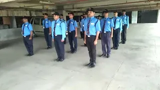 Front line security parade training