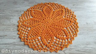 Como tejer centro de mesa tapete a crochet paso a paso