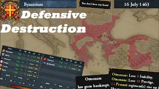 Outnumber the Turks 3 to 1✦No Loans✦300 Dev in 1463✦Bankrupt Ottomans✦No 1 Byzantium Strategy in#eu4