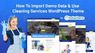 How to import demo data cleaning services wordpress theme