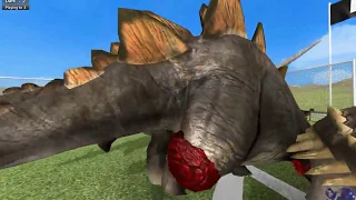 Футбол динозавров  - Игра Beast Battle Simulator #  Битва динозавров # Звериный футбол