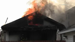 3 homes catch fire in Chicago; firefighter injured