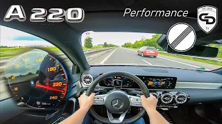 2020 Mercedes-Benz A220 (190 PS) | TOP Speed on unlimited German Autobahn by ChrisDrivingTV