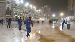 أمطار مكة المكرمة قبل صلاة الفجر هواء شديد وغبار