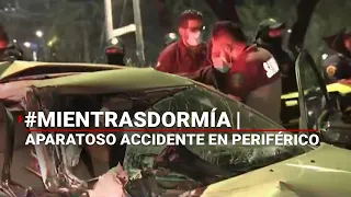 #MientrasDormía | Aparatoso accidente en Periférico Sur: un hombre de 87 años resultó lesionado