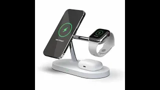 Incarcator Magnetic Wireless 5 in 1 iFan, Putere 15W, Compatibil Iphone, Apple Watch, Airpods