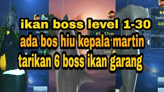 Ikan boss terbesar kail pancing fishing hook level 1-30