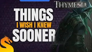 Things I Wish I Knew Earlier - THYMESIA