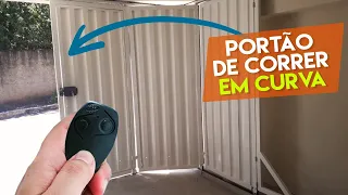 ⚙ PORTÃO DE CORRER EM CURVA AUTOMÁTICO (articulado e dobrável)