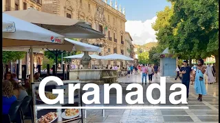 Un paseo por el centro de la Granada festiva, desde la Plaza Bib-Rambla hasta la Plaza Nueva.