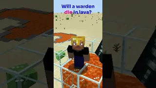 CAN YOU DELETE A WARDEN WITH LAVA? #Shorts #Minecraft #Gaming