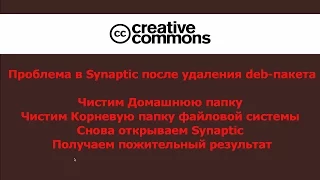 О проблеме в Synaptic после удаления deb-пакета.