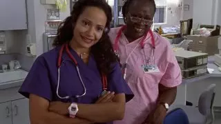 Carla teaching JD to give attitude - Scrubs 1x03