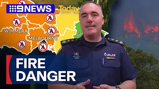 Fire bans in places across Victoria as storm looms | 9 News Australia