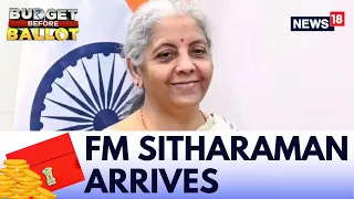 Interim Budget 2024: Nirmala Sitharaman Arrives At The Ministry Of Finance | Budget 2024 | News18