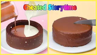 🥴 Cheated Storytime 🌈 Oddly Satisfying Chocolate Cake Decorating Recipe