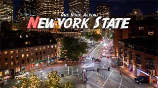 New York State, One Hour Relaxation Aerial, NYC, Buffalo, Rochester, 4K