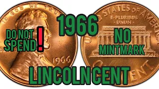 "1966" Lincoln One Cent Penny Value: rare pennies worth money