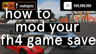 HOW TO MOD YOUR FORZA HORIZON 4 GAME SAVE (MAX CREDITS + MAX LEVEL + ALL CARS) FH4 HACK 2022 WORKING