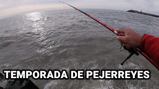 pesca de pejerrey en la escollera norte de mar del plata ARRANCANDO LA TEMPORADA