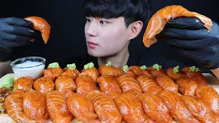 대왕연어초밥 10box 먹방ASMR great king salmon sushi サーモン寿司 ซูชิแซลมอน sushi cá hồi eating sounds mukbang